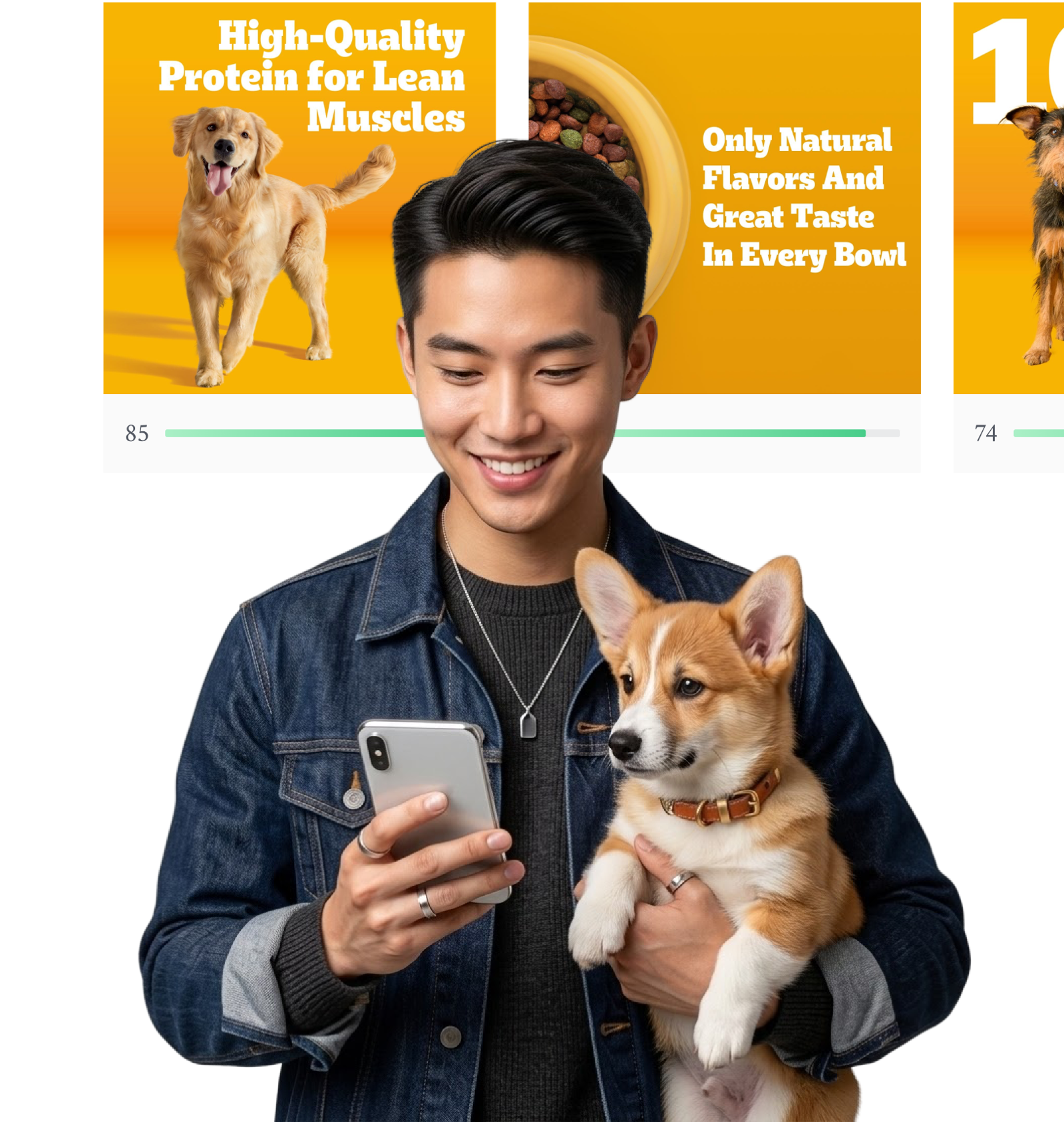 Purina product imagery scored in Vizit